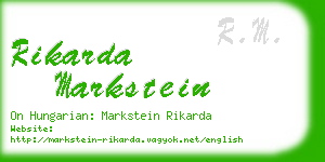 rikarda markstein business card